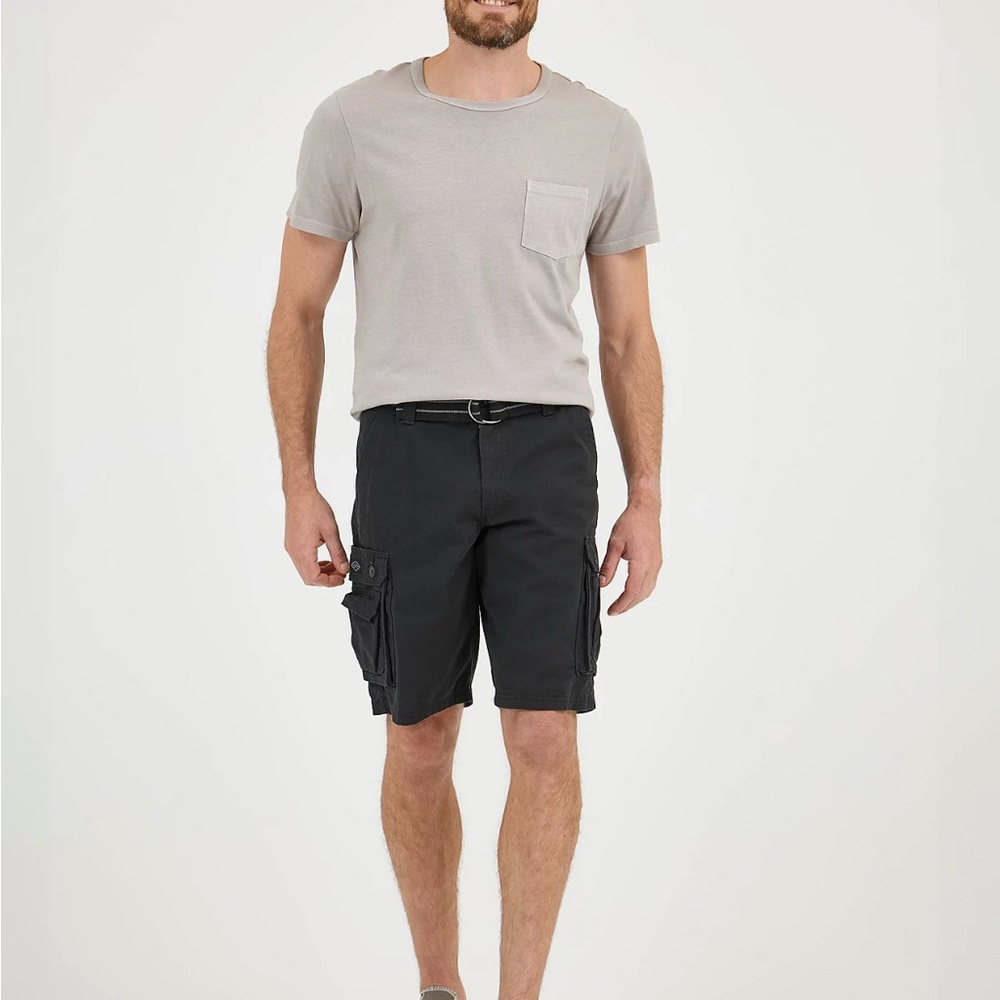 LEE MEN'S LEGENDARY WYOMING CARGO SHORT, Black,‎ Size 30, Belted, NWT